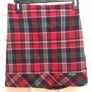 Girls size 10-12 Plaid tartan lined skirt
